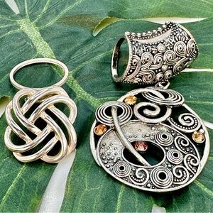 Gianni Bini Silver and Gold Tone Rings